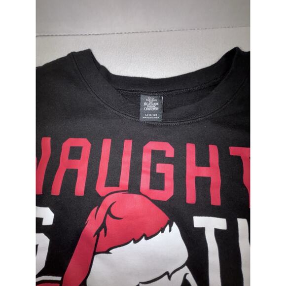 Disney Night Before Christmas Naughty New Nice Sweatshirt Women Jr L 11-13 - Picture 3 of 9